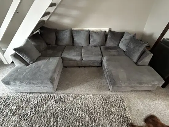 Harriet Crushed Chenille U-Shape Sofa