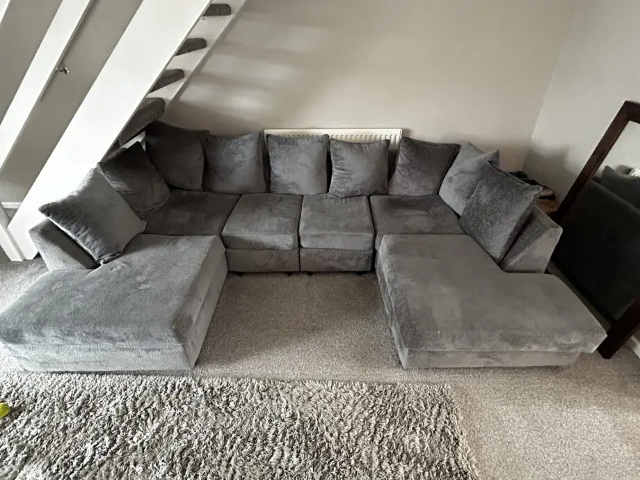 Harriet Crushed Chenille U-Shape Sofa