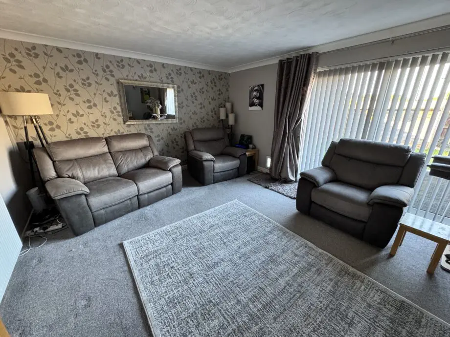 DFS Ryder power reclining 2 seater Sofa and 2 x power recliner chairs. Pewter and pepper colours.