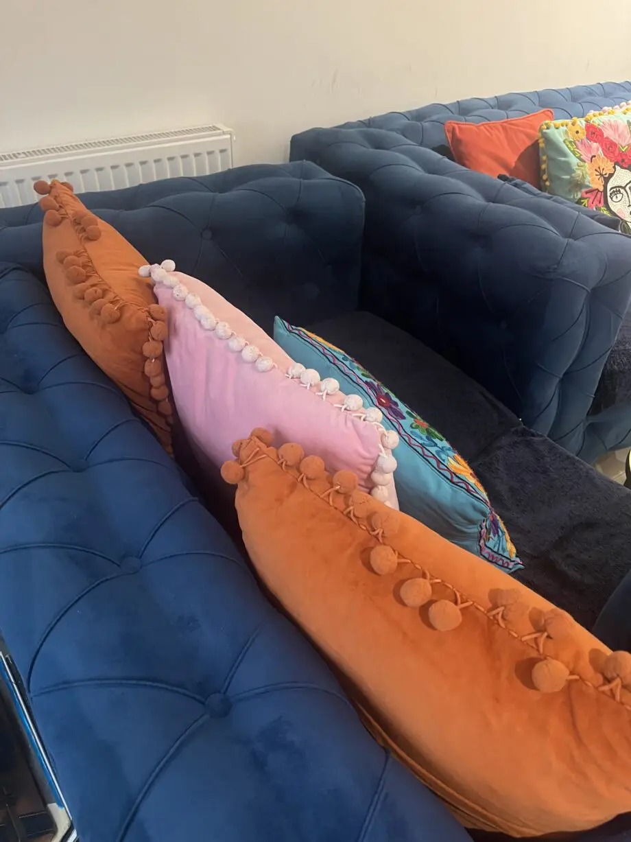 Blue 3 and 2 Seater Sofas
