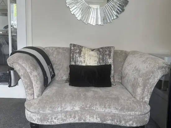 Dfs grey velvet floral vintage French style