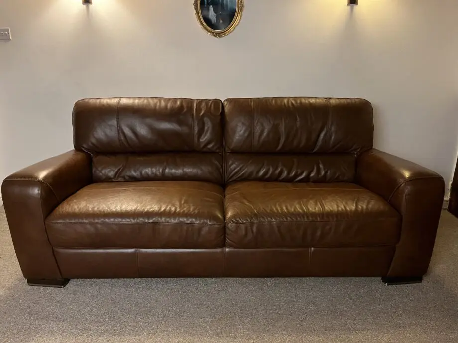 SCS 4 Seater Brown Sisi Italia Leather Sofa