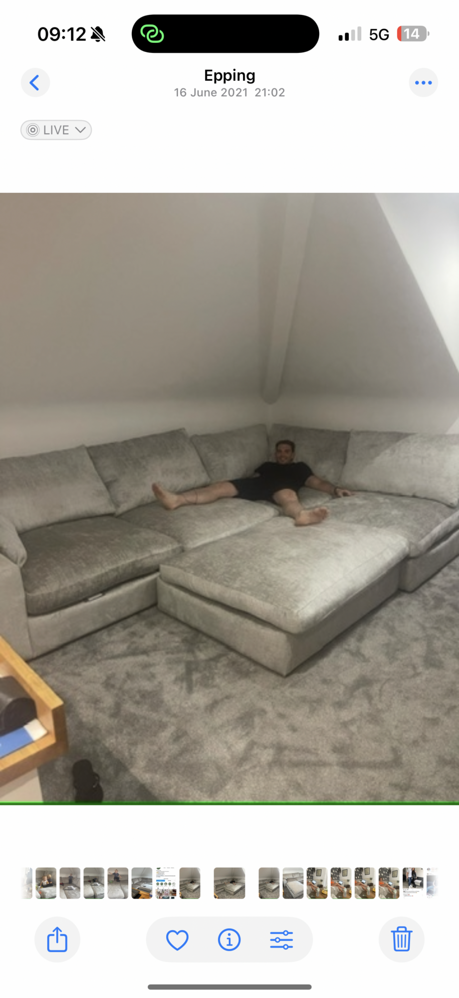 Grey l shape sofa foot stool