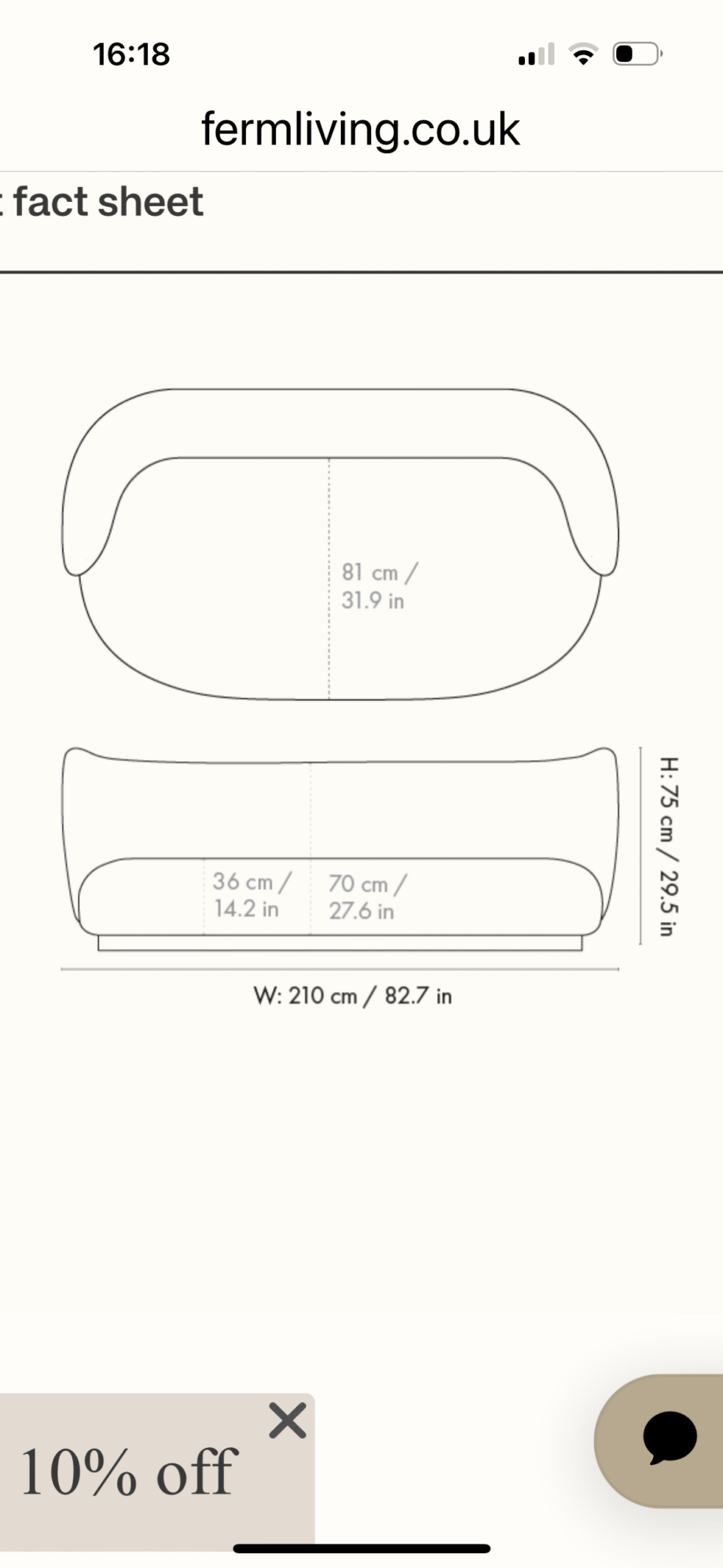 Ferm Living Rico 3 Seater Designer Sofa