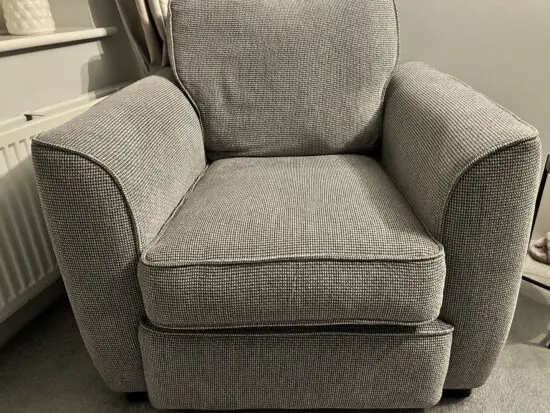 Grey single chair