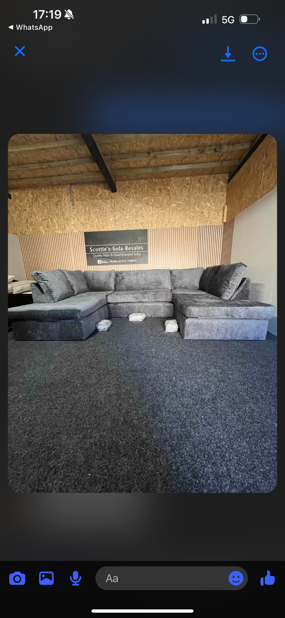 U shape sofa. 2 months old