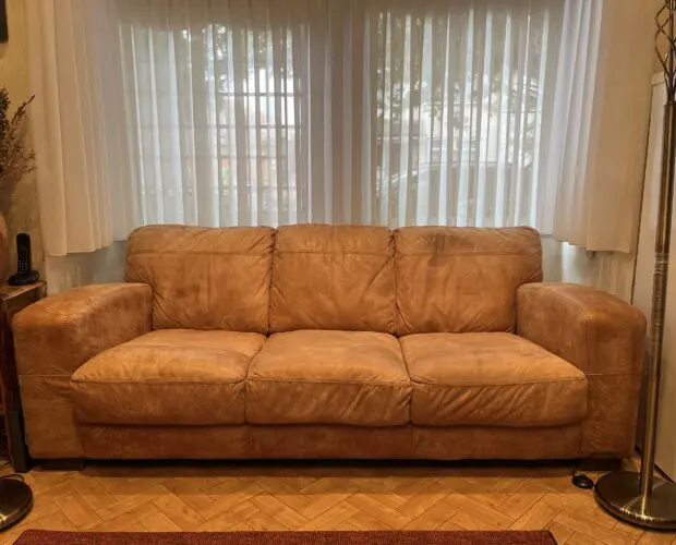 DFS tan (thor) sofa 3 seater sofa and 2 armchairs