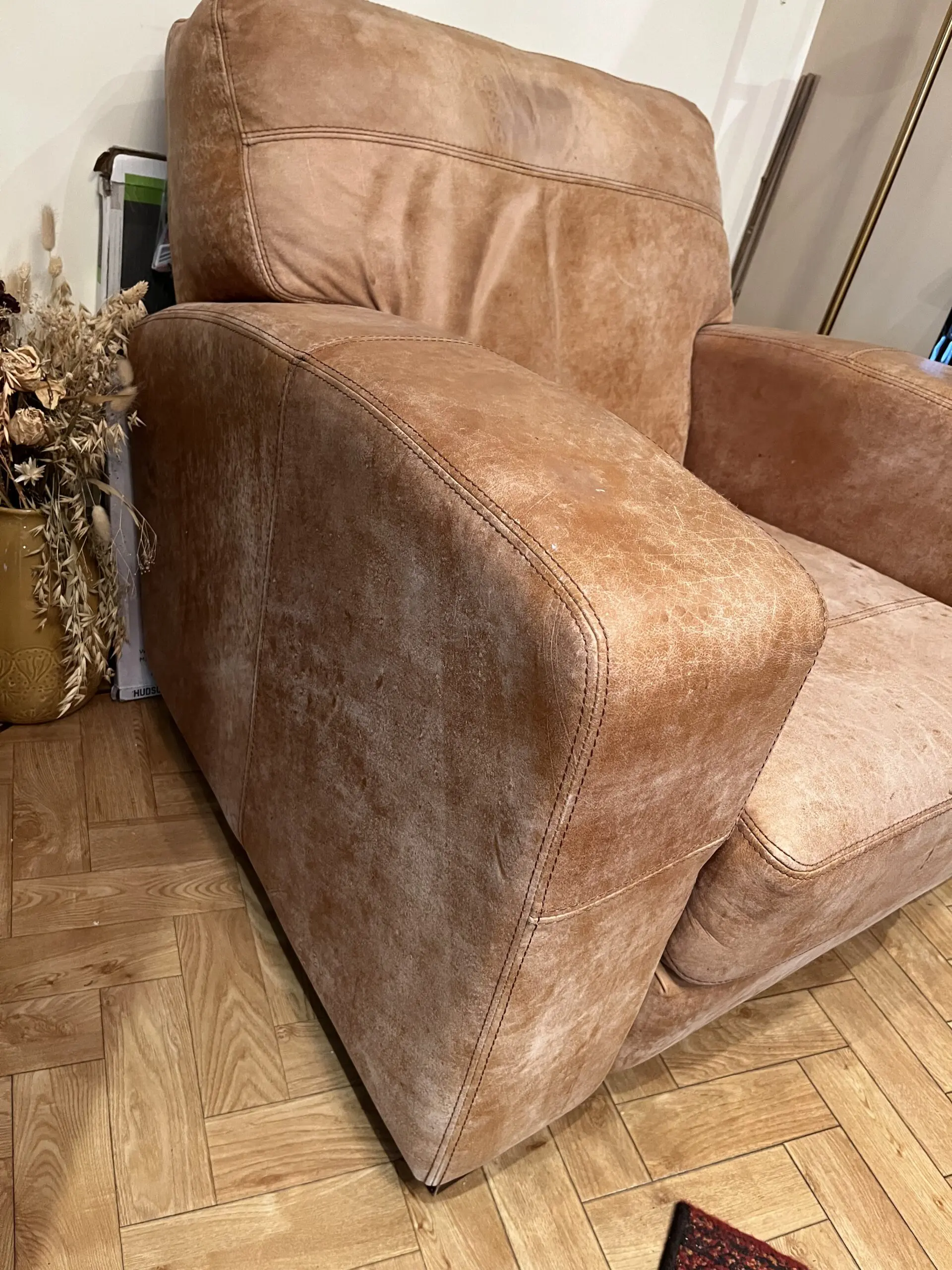 DFS tan (thor) sofa 3 seater sofa and 2 armchairs