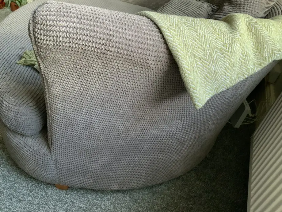 DFS Grey Cuddle Sofa with Footstool.