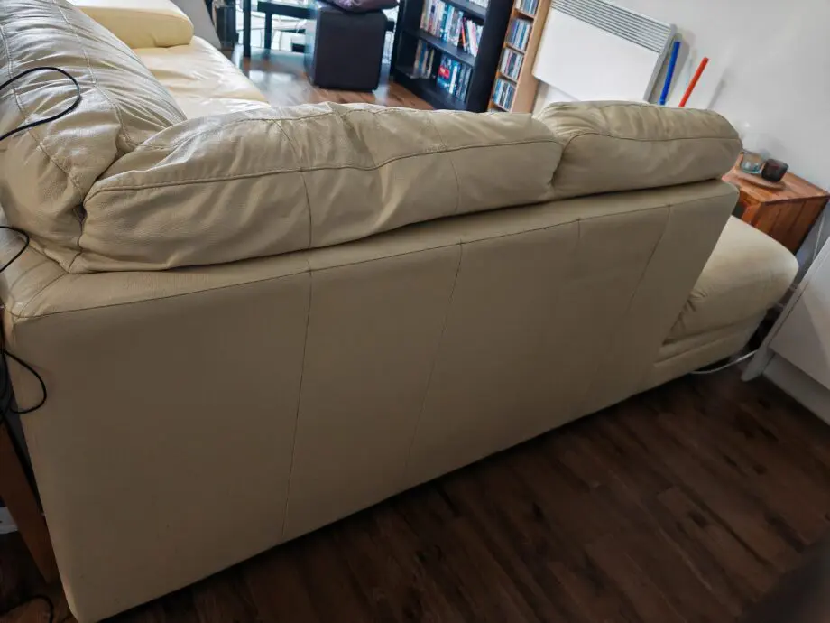 Harvey cream leather corner sofa