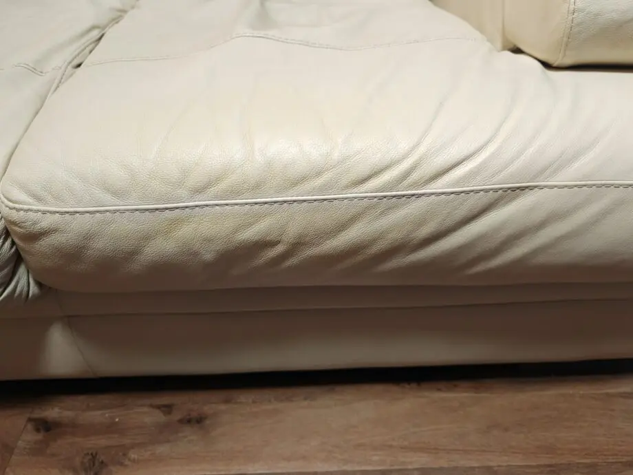 Harvey cream leather corner sofa