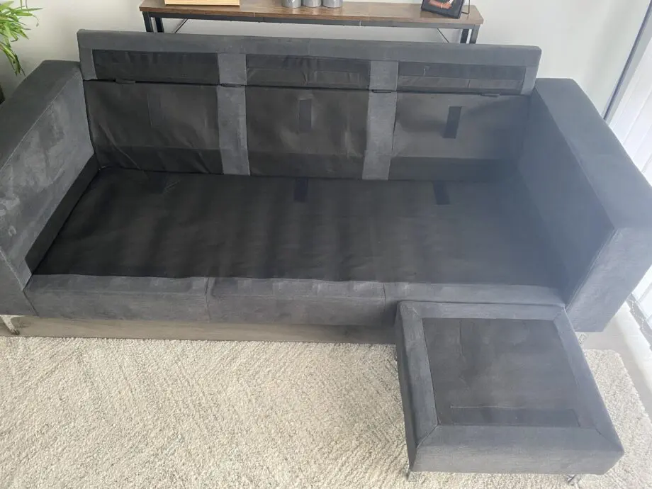 Furniture and Choice Slate Grey L Shape Sofa