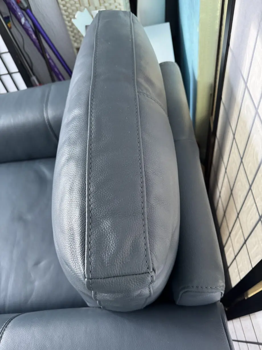 DFS New Club Leather Denim Blue Armchair