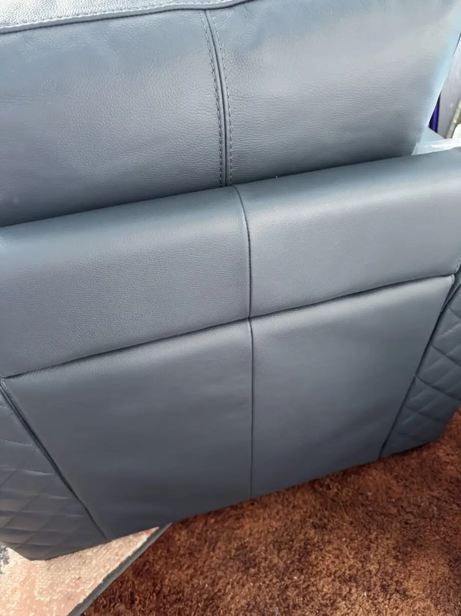 DFS New Club Leather Denim Blue Armchair