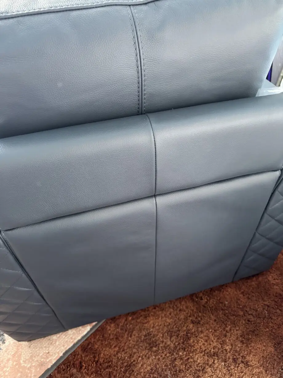 DFS New Club Leather Denim Blue Armchair