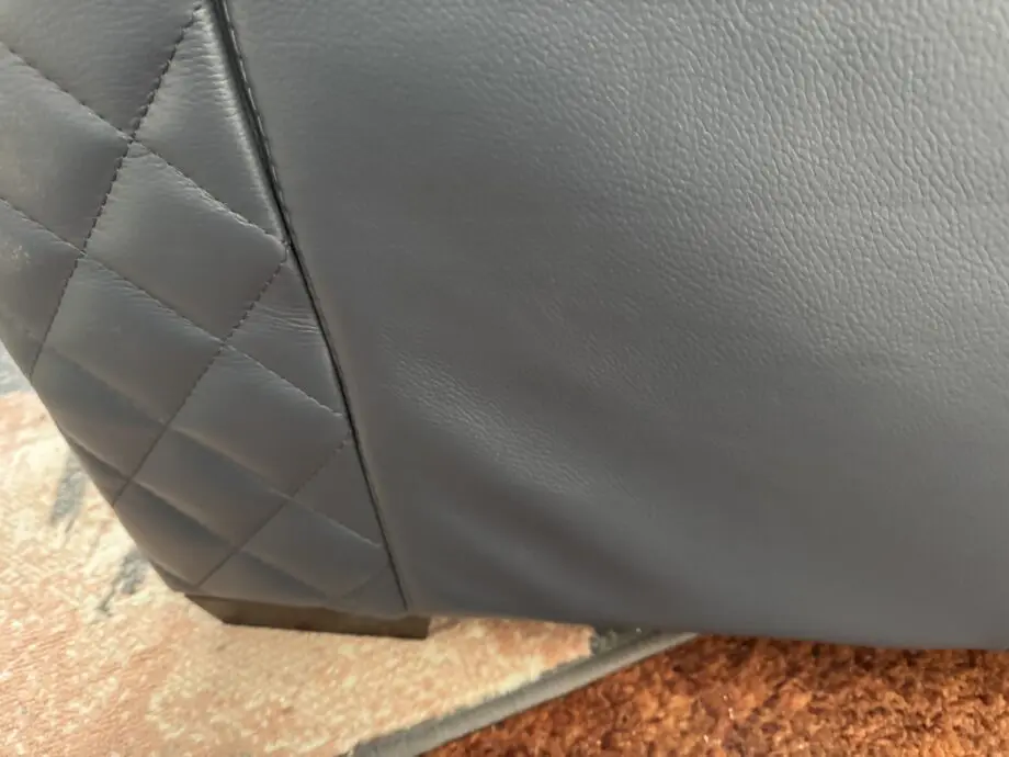 DFS New Club Leather Denim Blue Armchair