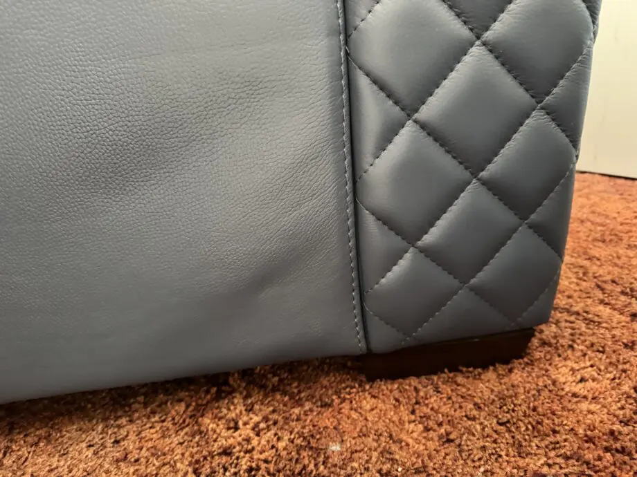 DFS New Club Leather Denim Blue Armchair