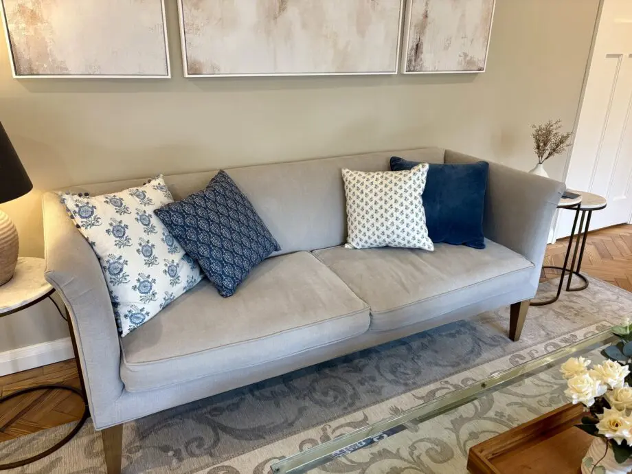 A pair of Sofa.com Fingal 2.5 Seat Sofas in natural linen cotton