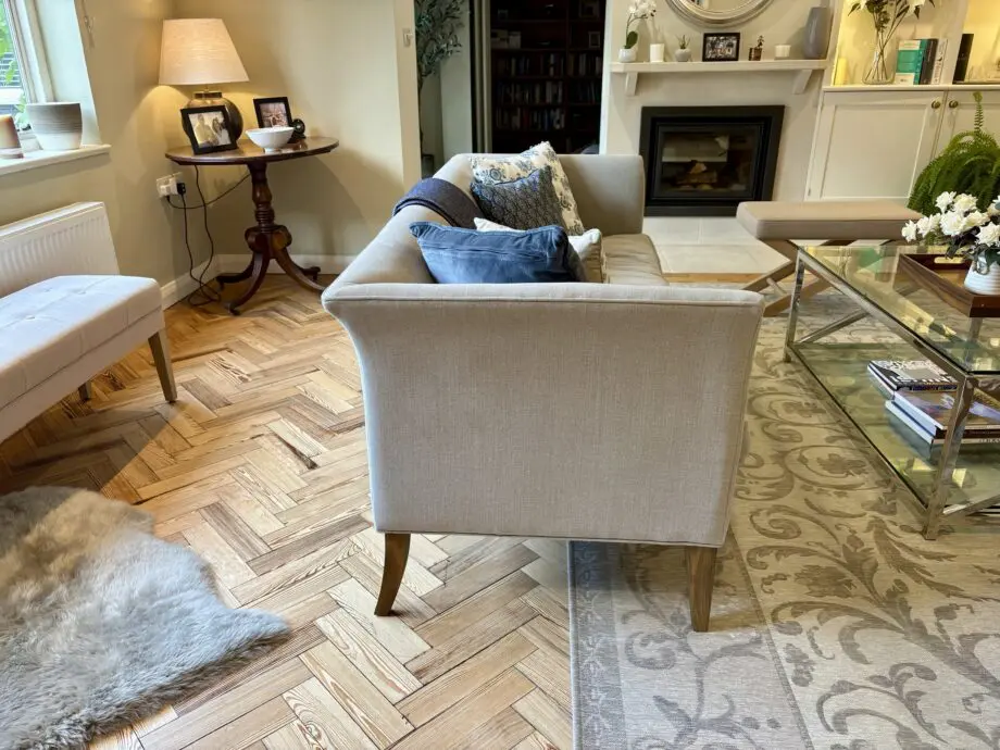 A pair of Sofa.com Fingal 2.5 Seat Sofas in natural linen cotton