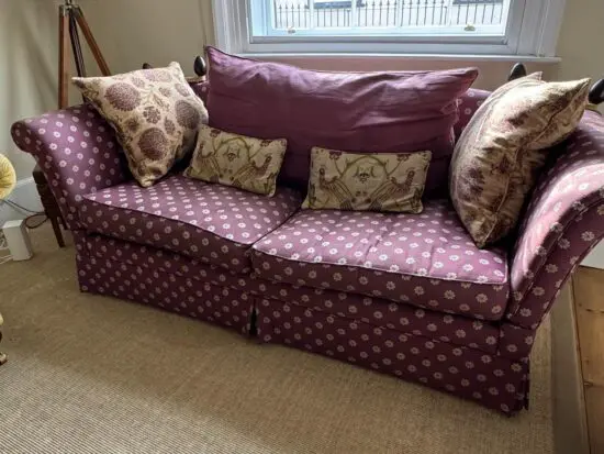 UK Handmade Knole Maroon/Burgundy sofa