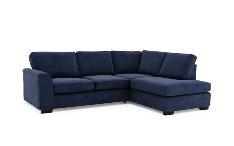 DFS Dark Blue Orka Corner Sofa Bed