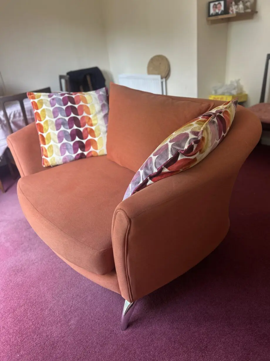 DFS Burnt orange- Retro style 3 piece suite