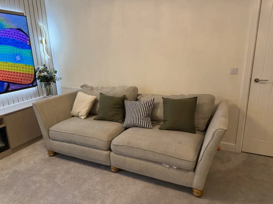 Oak Furniture Land Grey Gainsborough 3 Seater + 4 Seater Sofa Set