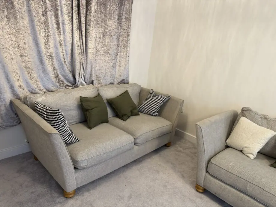 Oak Furniture Land Grey Gainsborough 3 Seater + 4 Seater Sofa Set