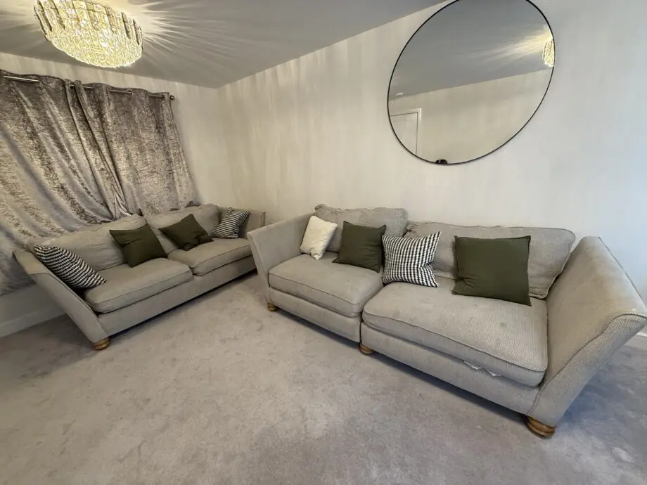Oak Furniture Land Grey Gainsborough 3 Seater + 4 Seater Sofa Set