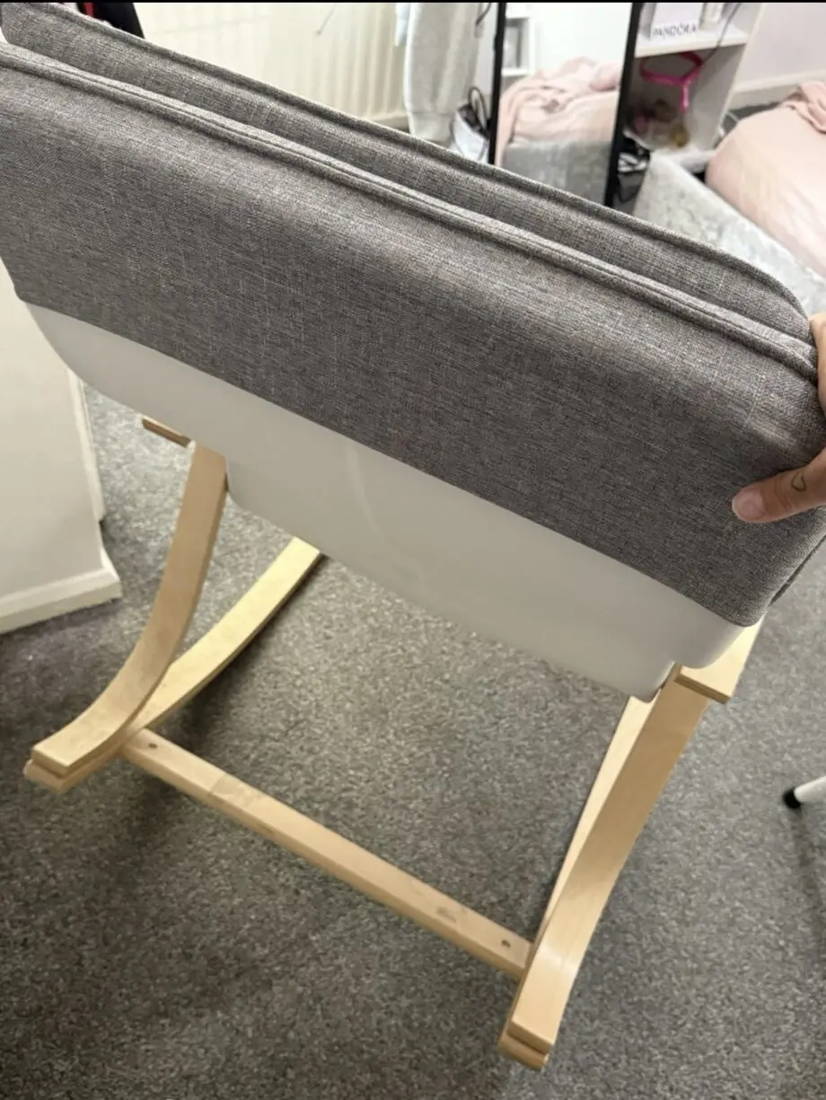 Grey rocking chair