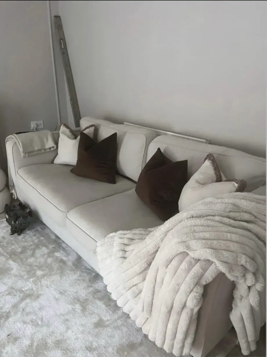 dunelm arabella cream sofa and two cuddle chairs