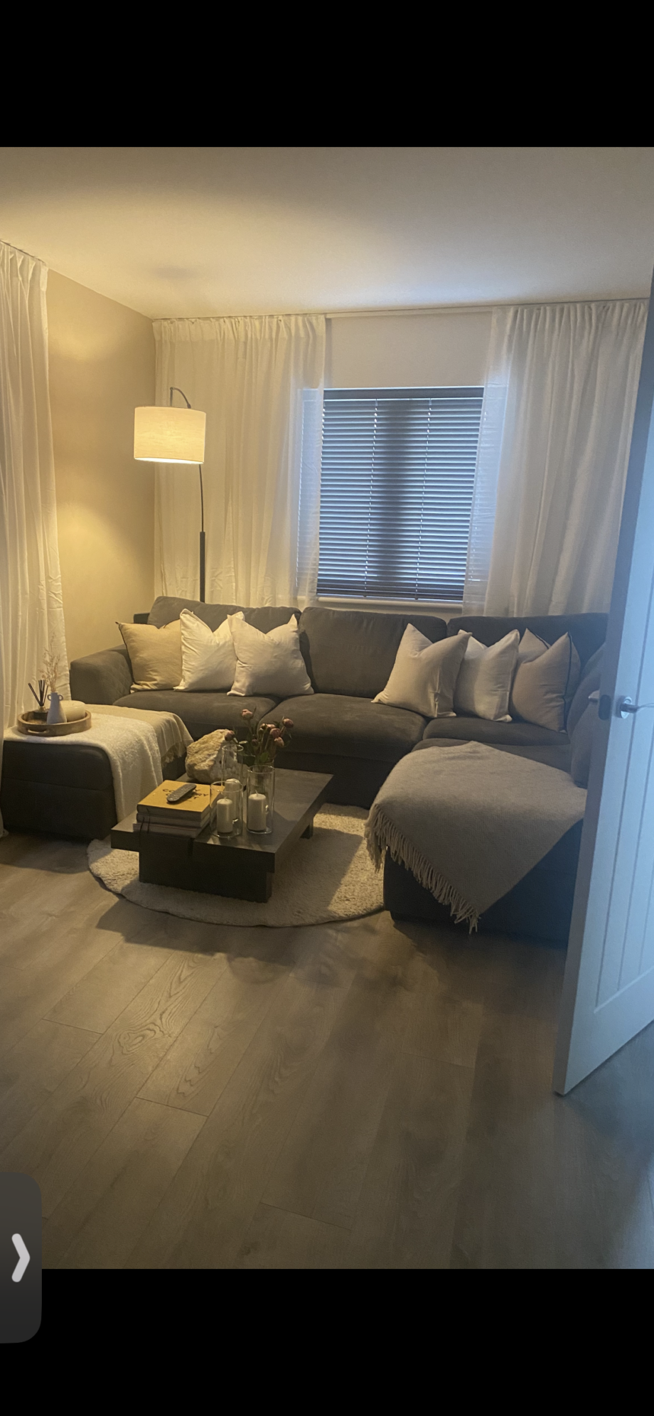 DFS Grey Orka right hand sofa