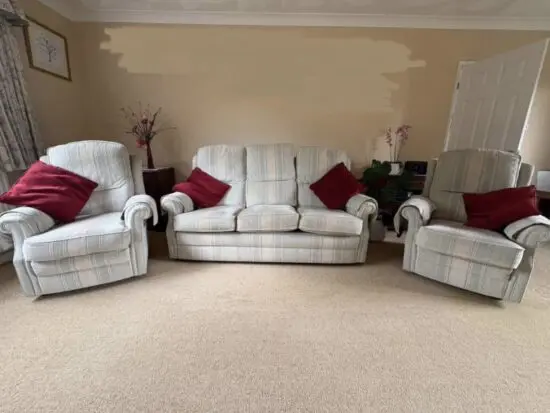 Seville cream and sage 3 seater & chair set
