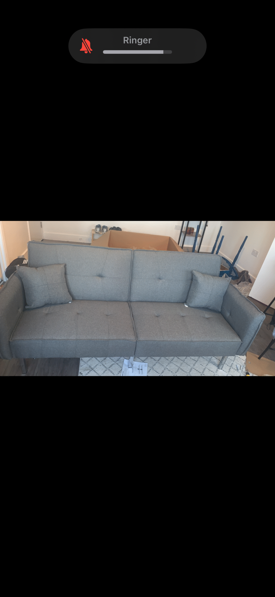 Grey 3 seater recliner sofa