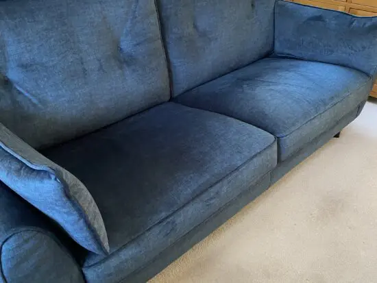 SCS Teal Blue 3 seater Albignano style sofa and chair