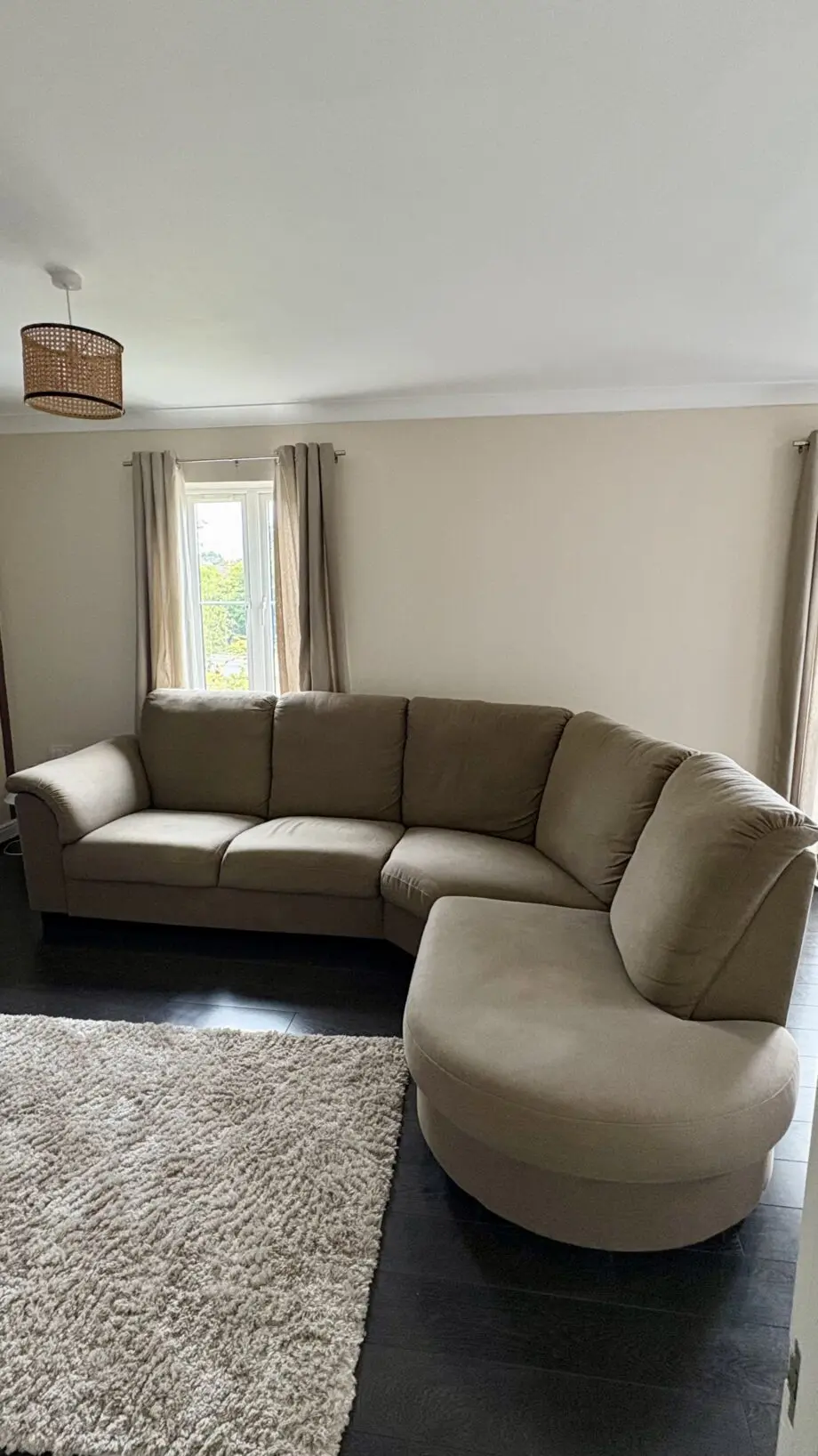 IKEA Corner Sofa – Beige/Brown