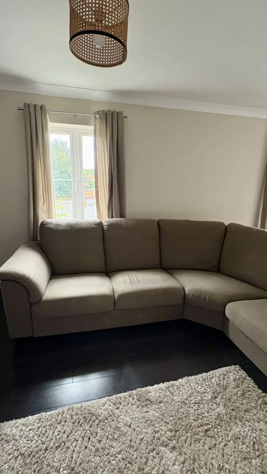 IKEA Corner Sofa – Beige/Brown