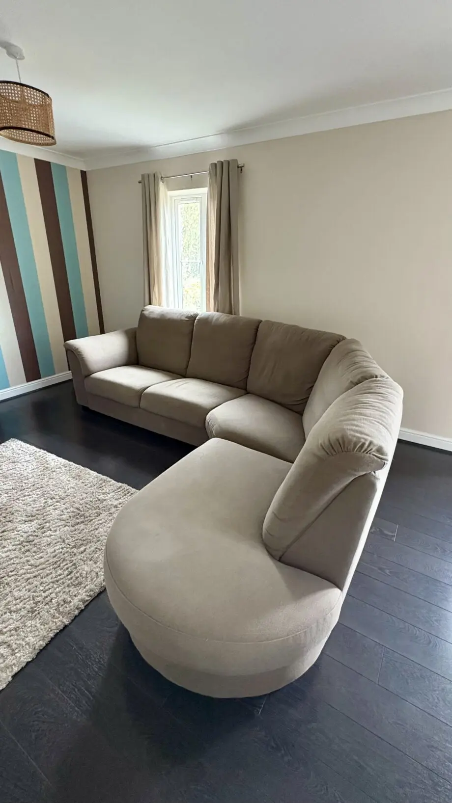 IKEA Corner Sofa – Beige/Brown