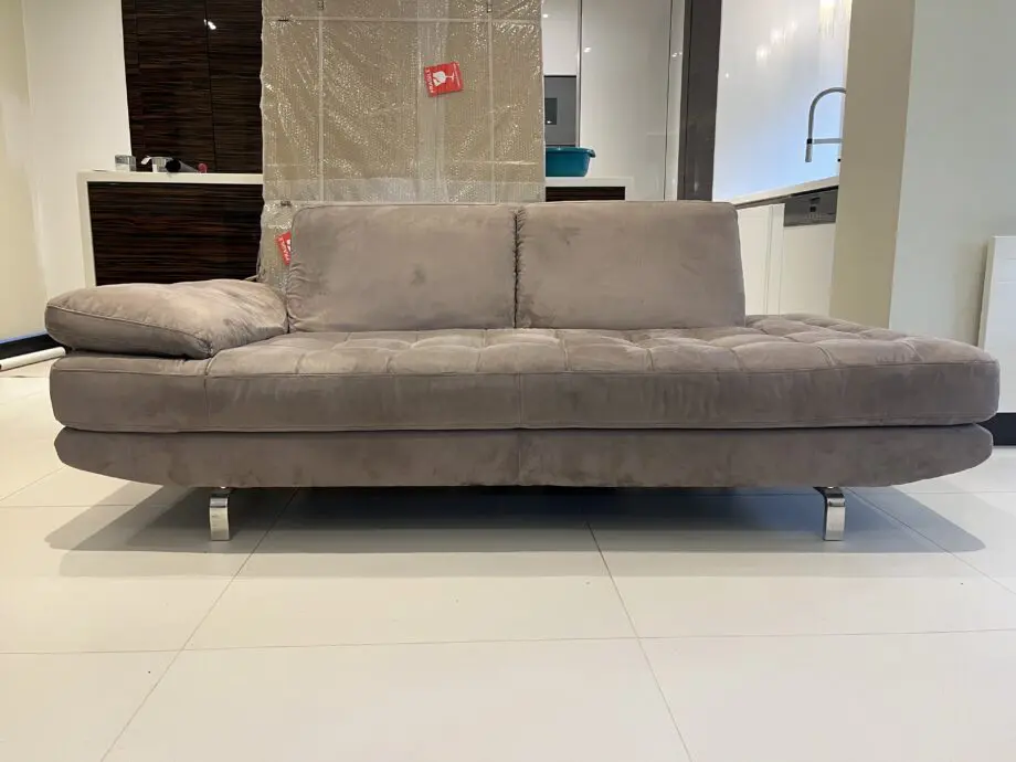 velvet grey natuzzi sofa