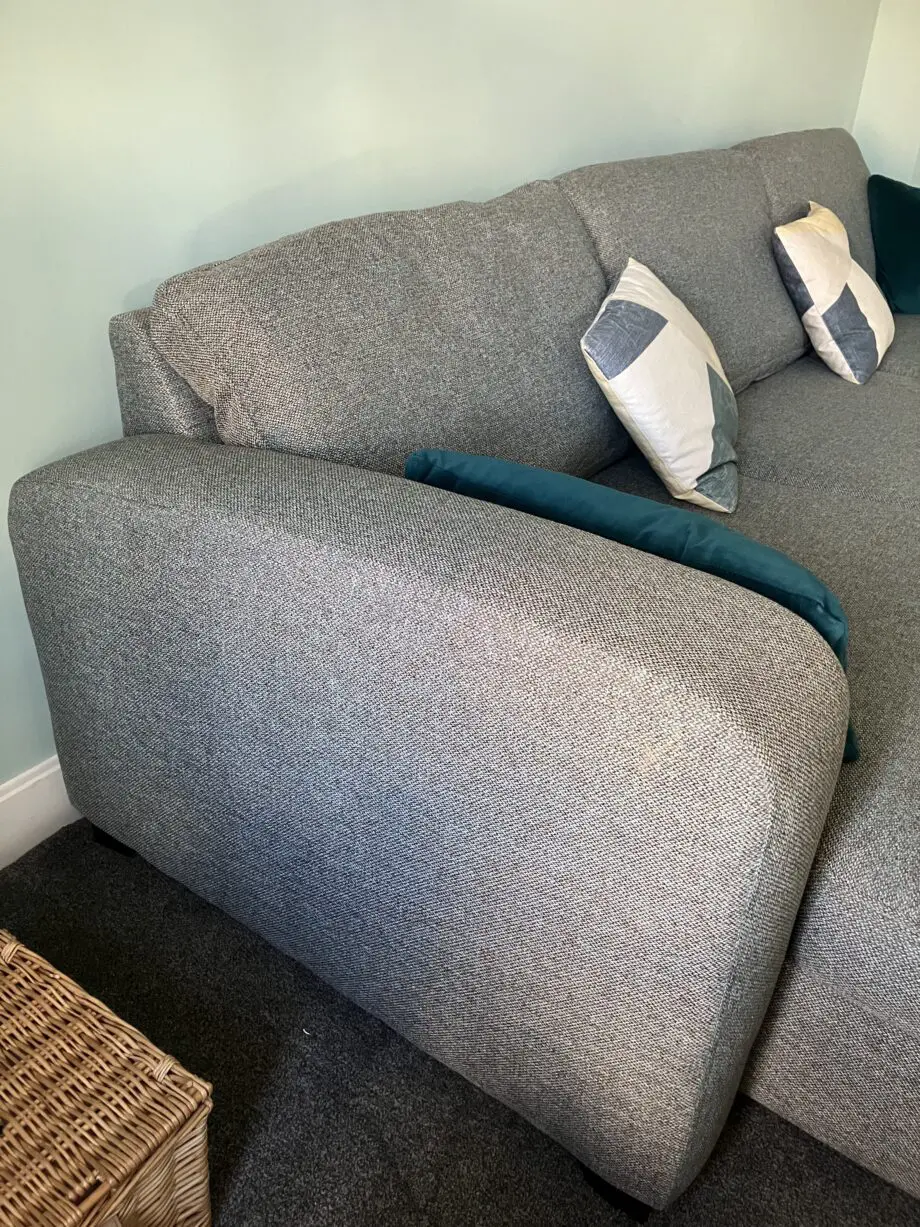 DFS House Beautiful, Grey & Teal, Layla, 3 seat sofa LH Chaise