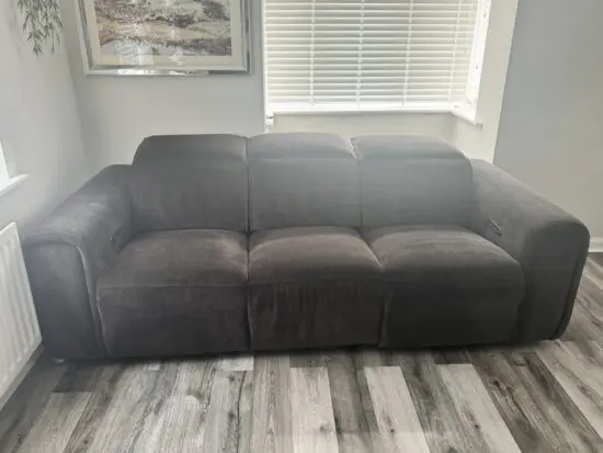 Sofology Chenille Raisin Premiere 3 seater recliner