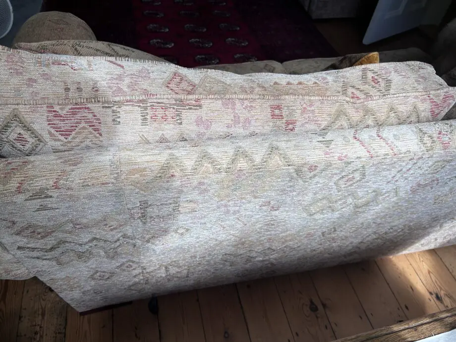 John Lewis 3 seater patterned brown and beige sofa