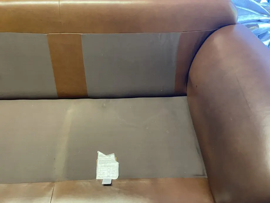 Laura Ashley Mortimer Brown Leather 3 seater sofa