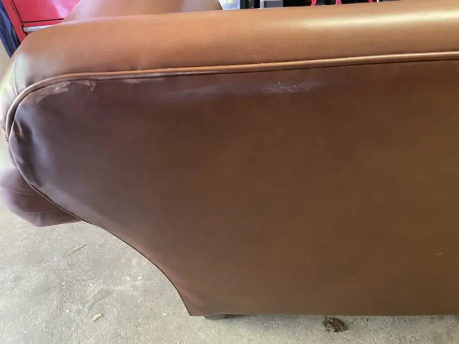 Laura Ashley Mortimer Brown Leather 3 seater sofa