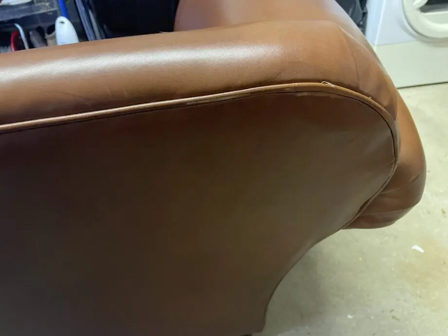 Laura Ashley Mortimer Brown Leather 3 seater sofa