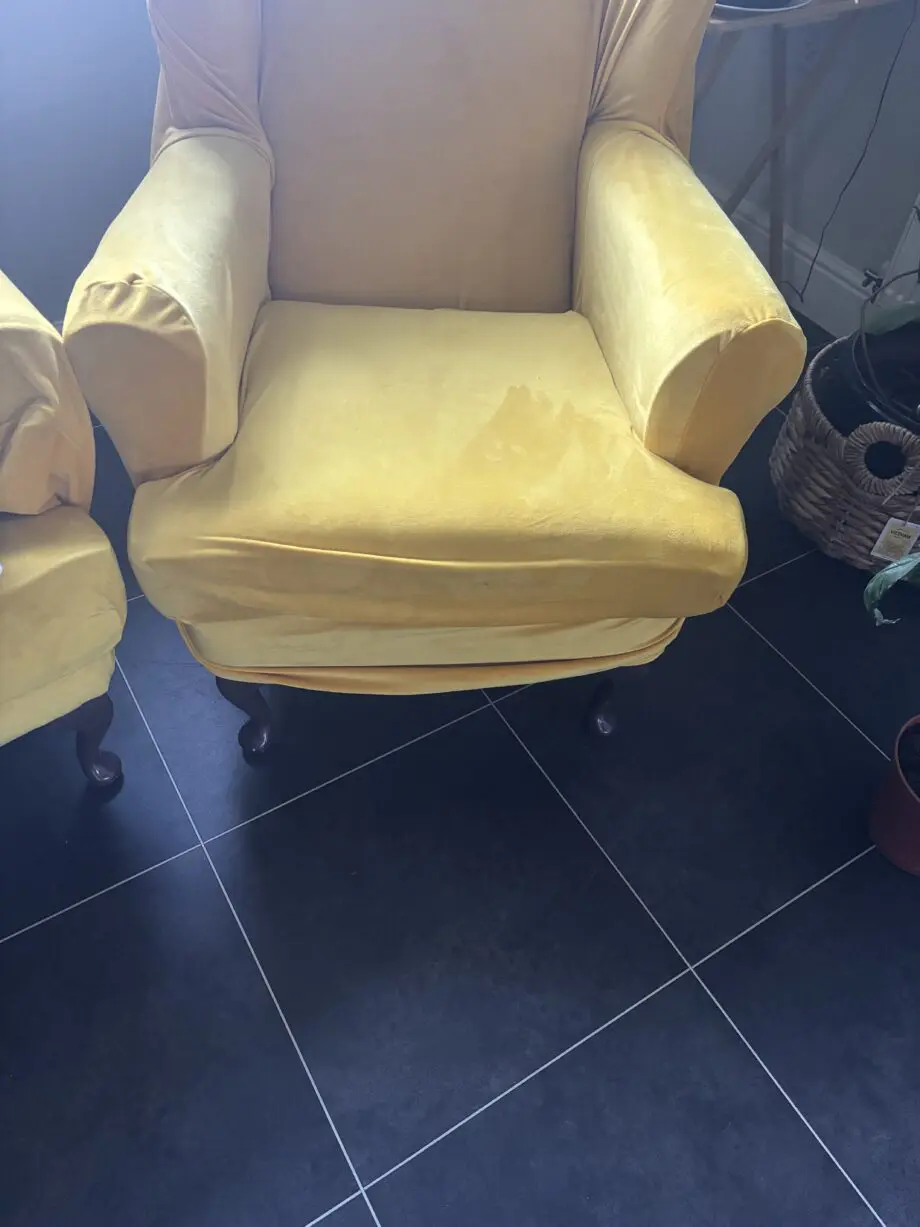 Formal wingback arm chairs