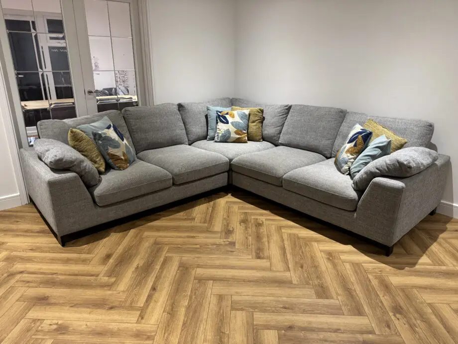 DFS Grey/Silver Euphoria Corner Sofa