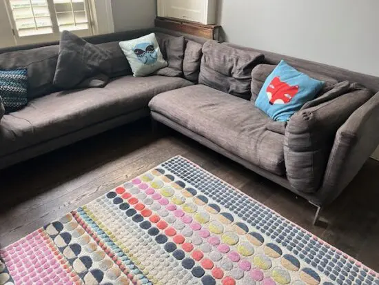 Dark Grey Habitat corner sofa