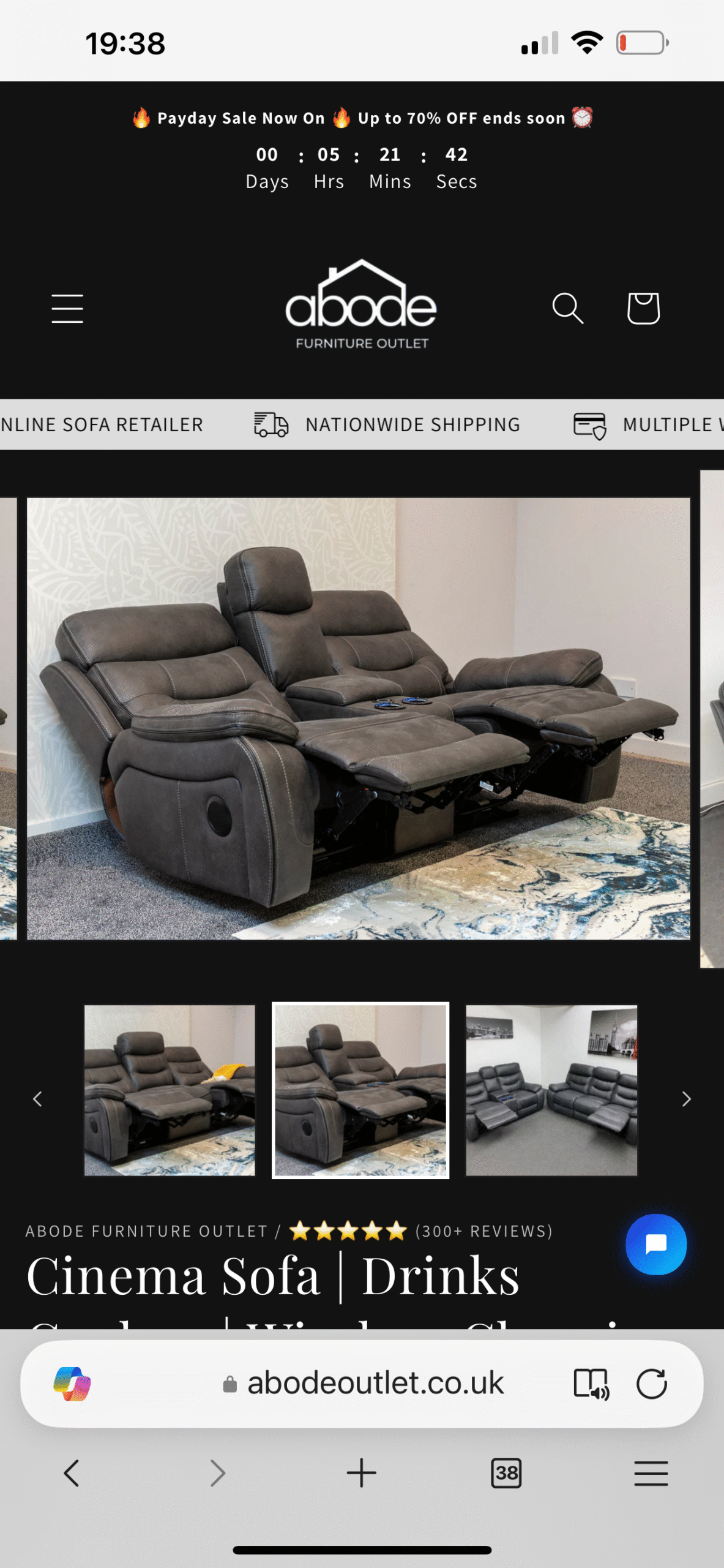 2 and 3 seater power cinema sofas