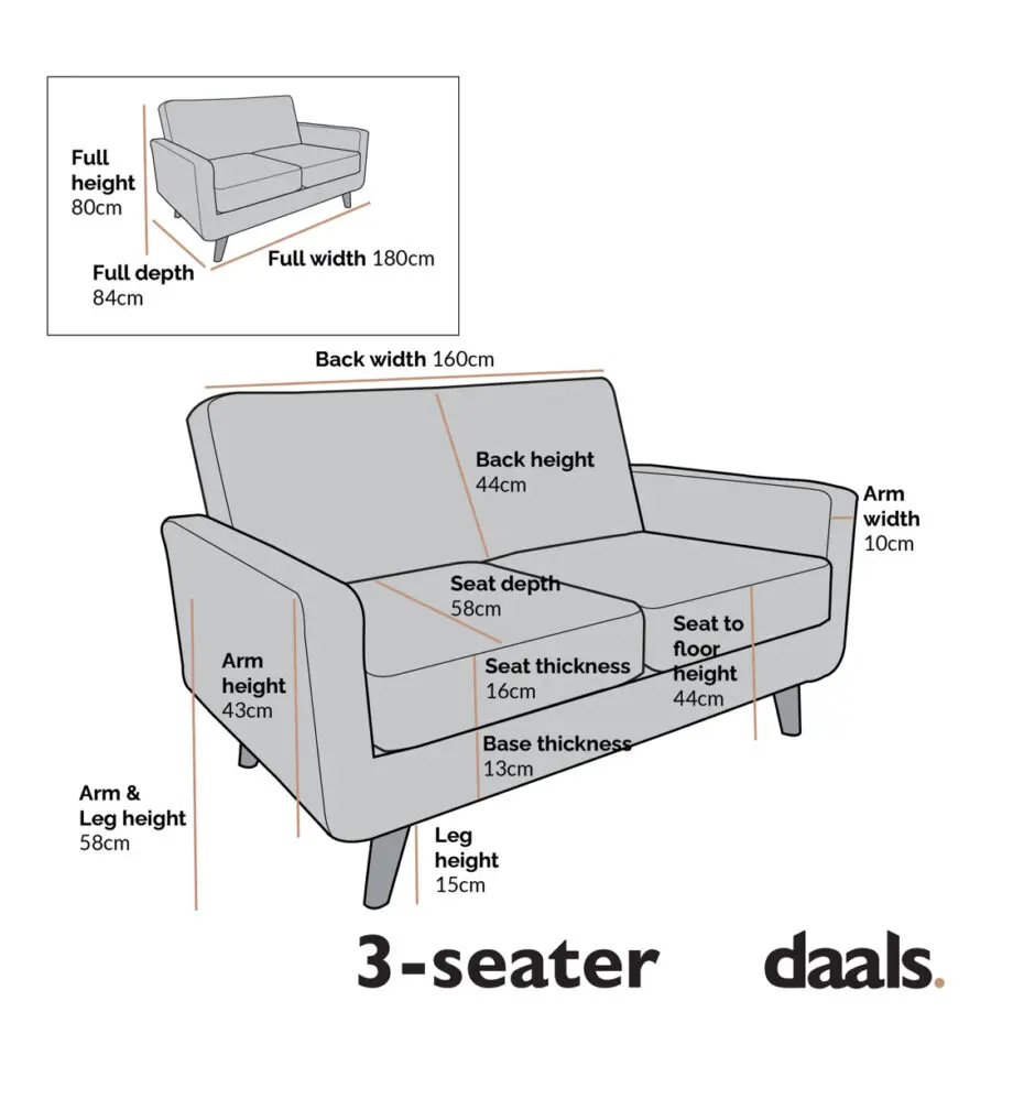Daals 3 seater sofa